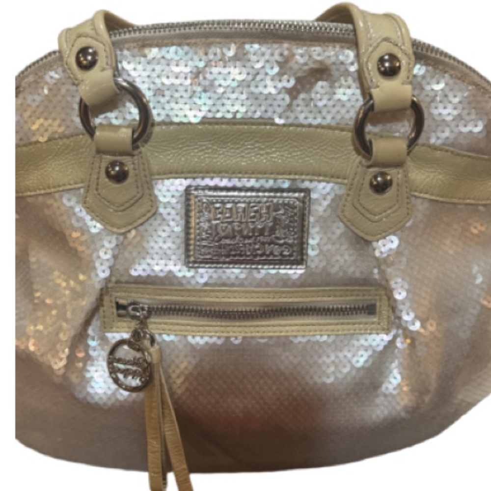 Coach poppy iridescent pearl, Sequin Shoulder Bag - Picture 6 of 15